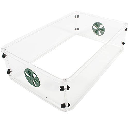 93763 Medium Seed and Herb Domed Propagator with Vented Side Height Extension, Green - size: Medium with 1 Height Extender