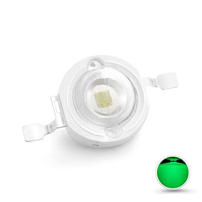 CHANZON 10 pcs High Power Led Chip on Board 3W Green | (400mA - 500mA / DC 3V - 3.4V / 3 Watt) Super Bright Intensity SMD COB Light Emitter Components Diode Bulb Bead DIY Lighting - color: H) Green