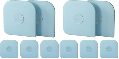 Pan Scraper, 5 Pcs Pot & Dish Scraper Plastic, Sturdy Scraper Kitchen Tool, Aqua (Pack of 2) - color: Aqua, size: 5 Pcs (Pack of 2)