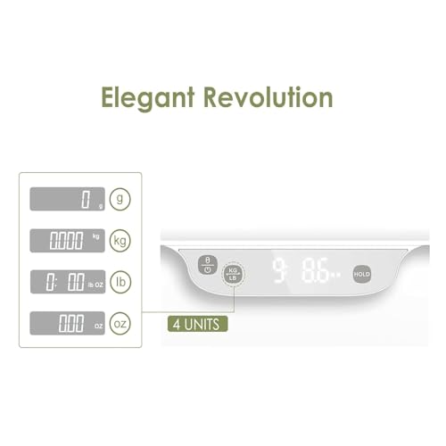 Dog Scale for Small Dogs,with Hold funtion,Kitten Scale,Accuracy1g/0.035 oz, Max15 kg / 33 lbs, Suitable for Newborn Pets, Kitten,Chihuahua,Cats - color: White One-piece 1g