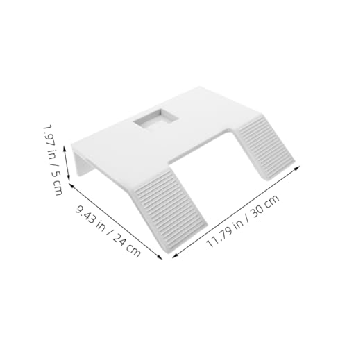 Kisangel 2PCS Turtle Basking Platform with Suction Cups Plastic Climbing Ramp and Floating Dock for Aquatic Turtles and Reptiles for Habitat and Tank Decor - color: White