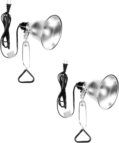 Simple Deluxe Clamp Lamp Light Socket with 5.5 Inch Aluminum Reflector, Suit for Max 60 Watt Lamp (No Bulb Included) with 18/2-Gauge 6 Feet Cord, 2-Pack - size: 5.5 Inch (60 Watts), style: 2-Pack