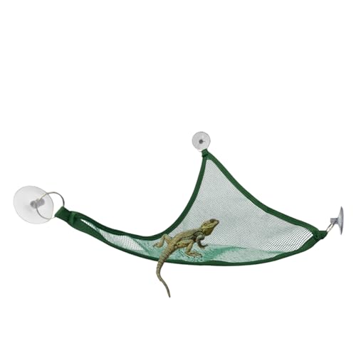 2 Pcs Bearded Dragon Lizard Hammock, Geckos Hammock, Breathable Mesh Reptile Hammock, Suitable for Iguanas, Anoles, Geckos, Snakes, Chameleon（Green） - color: Green