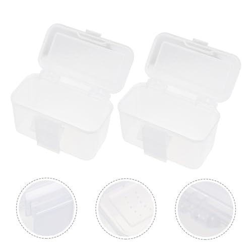 Beavorty 2pcs Breathable Blood Worm Breeding Box Portable Plastic Earthworm Storage Case for Reptile Feeding and Insect Incubation