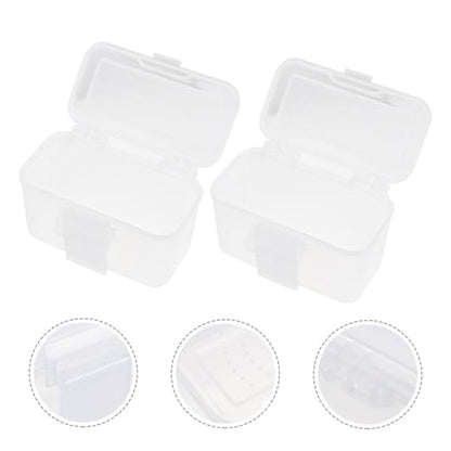 Beavorty 2pcs Breathable Blood Worm Breeding Box Portable Plastic Earthworm Storage Case for Reptile Feeding and Insect Incubation