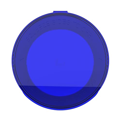90 Dram CR Plastic Packaging Pop Top Containers - Child Resistant Travel Holder Vial Bottles - 60 qty (Translucent Blue) - color: Translucent Blue