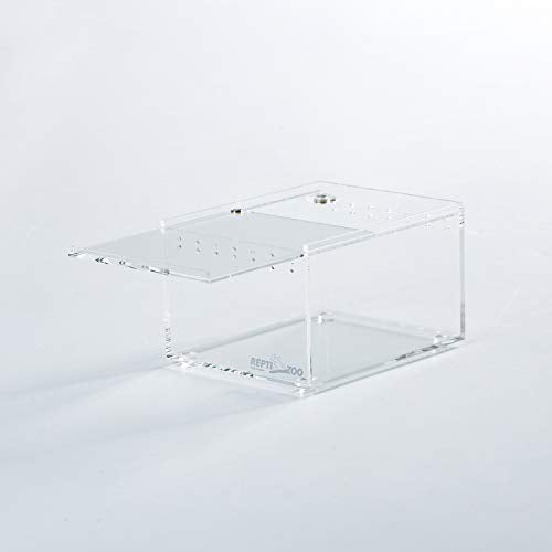 REPTI ZOO Magnetic Acrylic Case 4.1"x3.3"x2.5" Nano Enclosure Reptile Breeding Box Terrarium Cage Tank Tarantula Scorpion Sling Isopods Lizards Roach Invertebrates Insect Mantis