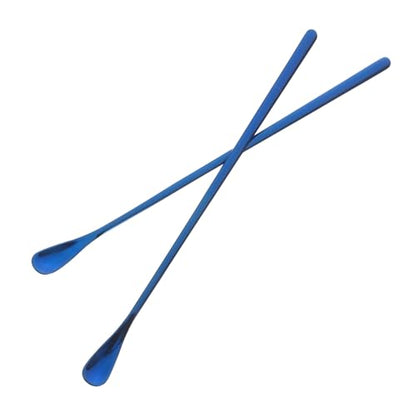 2pcs Reptile Feeding Spoon Long Handle Pet Food Tool for Lizard Gecko Animals Easy to Use Durable Convenient Feeding - color: Blue