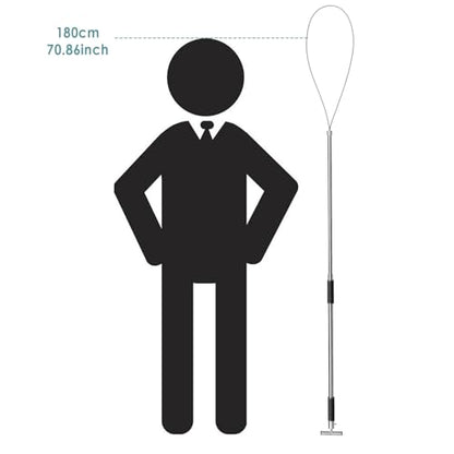 61" Dog Catcher Pole Portable Hog Pig Catcher Animal Control Pole Tool Stainless Steel Pig Holder Catch Pole for Dogs Livestock Farm Equipment