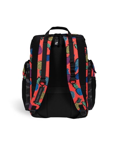ARENA One Go Swim Backpack Travel Large Size Athletes Sports Equipment Bag 45 Liters - color: Arena Pineapples