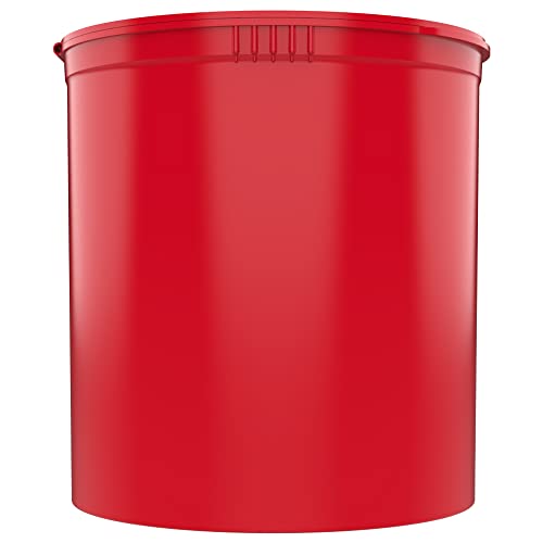 90 Dram CR Plastic Packaging Pop Top Containers - Child Resistant Travel Holder Vial Bottles - 60 qty (Red) - color: Red