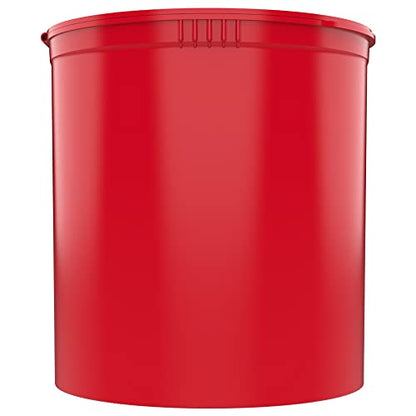 90 Dram CR Plastic Packaging Pop Top Containers - Child Resistant Travel Holder Vial Bottles - 60 qty (Red) - color: Red