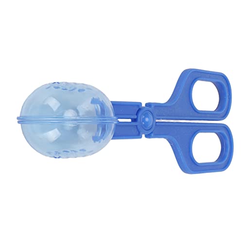 Reptile Poop Bucket Convenient Reptile Feeder Multifunction Tweezers Catcher Clear Valves Safe for (Blue)