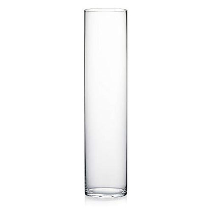 WGV Cylinder Vase, Width 6", Height 26", Clear Tall Glass Container Terrarium Candle Holder for Wedding Centerpiece, Party Event, Home Office Decor, 1 Piece - size: 6"x26"H