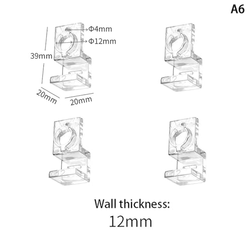 Aquarium lid Clips 8Pcs Fish Tank Acrylic Clips for 5.5mm~15mm Wall Thickness Aquarium Lid Cover Support Holder Bracket Clamp Stand Supplies(12mm) - color: 12mm