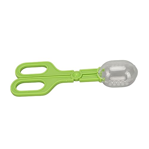 JTLB Reptile Feeding Clamp with Ventilated Poop Scoop Tool for Feeding and Cleaning, Suited for Tortoise, Lizard, Frog, Spider (Green) - color: Green