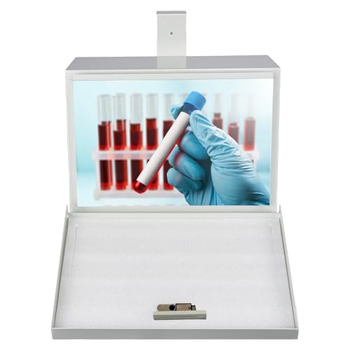 Over-the-Door Specimen Collection Box with Combination Lock | Steel Deposit Box for Urine Samples, Lab Specimens & Documents, Ideal for Clinics, Labs & Healthcare Facilities, Gray