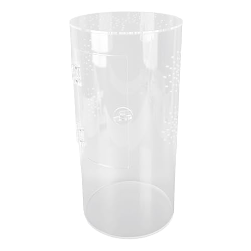 Tall Arboreal Tarantula Enclosure, Acrylic Reptile Terrarium with Front Opening Door for Jumping Spiders Lizards Snails, 6 x 6 x 12in 360 Visibility Secure Latch