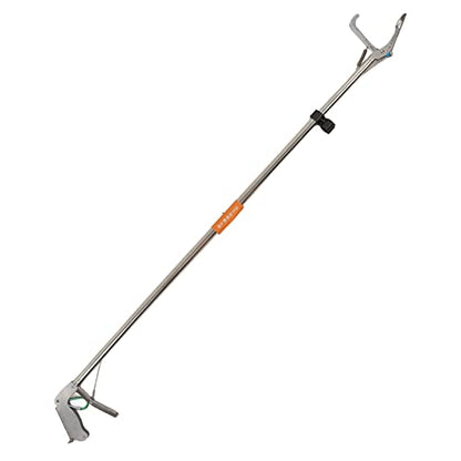 Diydeg Snake Tong Professional Stainless Steel Extra Long Collapsible Reptile Grabber Rattle Snake Catcher Heavy Duty Wide Jaw Handling Tool Snake Grabber Tool with Lock for Outdoor