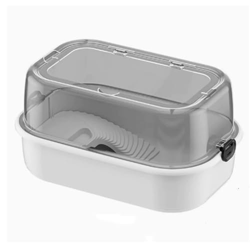 Reptile Tank Sun Terrace Turtle Villa Feeding Box Perfect Habitat for Your Aquatic Pets Easy Assembly(White) - color: White