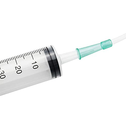 6Pcs Plastic Syringe Set, Industrial Syringes Liquid Measuring Syringe Tools for Scientific Labs, Dispensing, Animals Feeding Multiple Uses 20ml x 2 + 60ml x 2+ Hose x2