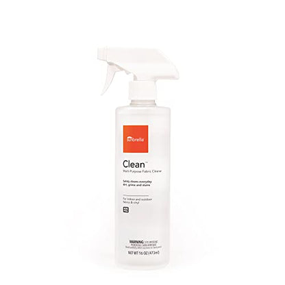 Sunbrella Clean Multi-Purpose Fabric Cleaner | Non-PFAS | 16 Fl Oz | All-in-One Solution for Water-Safe Upholstery and Vinyl; Lifts Everyday Stains and Spills - size: 16 Fl Oz (Pack of 1)