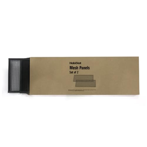 Habistat Mesh Panel Inserts Set of 2 for 18" Tall Terrariums – Black Mesh Terrarium Inserts for Increased Air Flow, Lightweight Reptile Tank Accessories and Vivarium Supplies for Indoor Enclosures