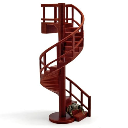 Jumping Spider Enclosure Accessories – Fun Spinning Stairs, Jumping Spider Climbing Toy with Magnetic Mount for Jumping Spider Enclosure Accessory Decoration (Brown)