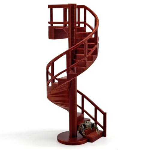 Jumping Spider Enclosure Accessories – Fun Spinning Stairs, Jumping Spider Climbing Toy with Magnetic Mount for Jumping Spider Enclosure Accessory Decoration (Brown)