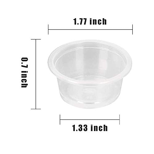 200Pcs Crested Gecko Food Dish, 0.5oz Plastic Reptile Feeding Cups - size: 200Pcs