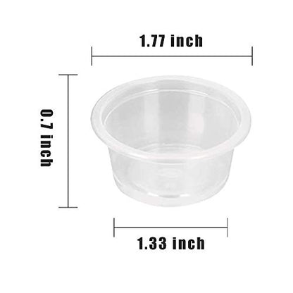 200Pcs Crested Gecko Food Dish, 0.5oz Plastic Reptile Feeding Cups - size: 200Pcs
