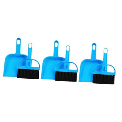 COLLBATH 3pcs Cage Cleaner Broom and Dustpan for Small Animals Portable Pet Cleaning Tool for Guinea Pigs Hamsters Chinchillas and Reptiles Efficient Habitat Maintenance