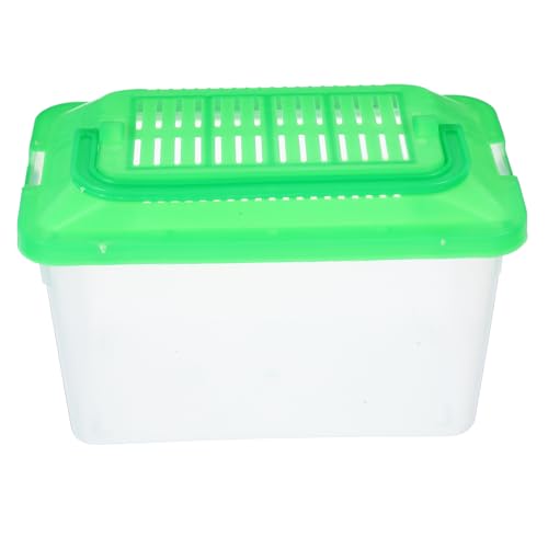 GALPADA Portable Turtle Feeding Box Transparent Reptile Habitat for Hamsters and Goldfish Easy to Small Fish Tank Excellent Visibility for Pet Transport and Observation