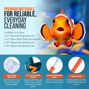 FL!PPER Platinum Aquarium Hand Scraper for Glass and Acrylic Tanks - 18" - size: 1 Count (Pack of 1)