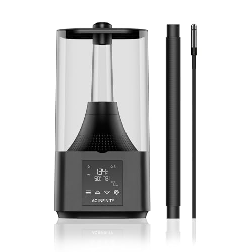 AC Infinity CLOUDFORGE T3, Plant Humidifier 4.5L with VPD Humidity Controls | 10-Level Precision Vaporizer, Extendable Targeting Hose and No-Leak Seal for Grow Tents - size: 4.5L Plant Humidifier