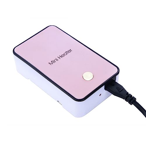 Safety Energy-saving Heater Mini Portable Electric Fan Heater Air Warmer | for Room Office Desktop (Pink) - color: Pink