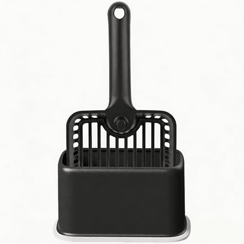 [2026 Version XXL Large Pooper Scooper, Heavy Duty Cat Litter Scooper with Holder Cat Scooper for Litter Box Kitty Litter Scoop,Perfect for Cat Litter Box Cleaning - color: XXL-Black