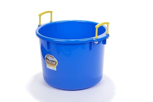 Little Giant® Plastic Muck Tub | Durable & Versatile Utility Bucket with Handles | Muck Bucket | Durable Handles | 40 Quart | Blue - color: Blue, size: 40 quart
