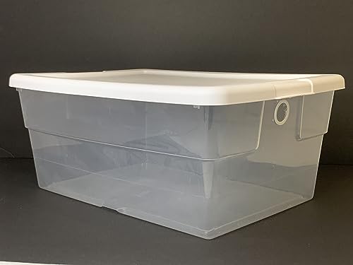 Vented Vivarium Enclosure 16 Quart Terrarium Container with 1 Vent for Reptiles, Isopods, Small Lizard, and Other Invertebrates