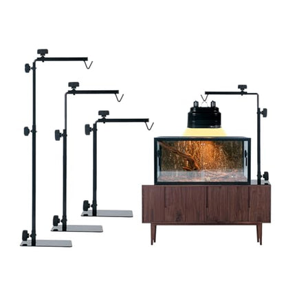Adjustable 13-29 inch Metal Reptile Lamp Stand – Versatile Floor Light Holder for Terrarium Heat Lamps & Dome Shades, Perfect for Glass Reptile Enclosures & Heating Bulbs.