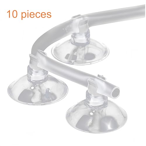 Aquarium Suction Cup Clips Set Fish Tank Air Line Holder Clear Plastic for Glass Fish Supples and Fish Tank Clear Airline Tubing Decorations Shrimp Nests and Reptile - size: Φ0.78in/20mm