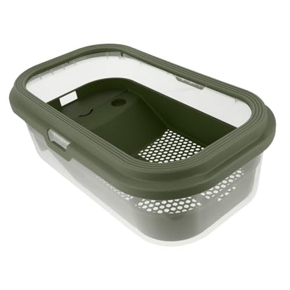 SUPVOX Plastic Multi-Purpose Tortoise Feeding Tank Terrace Large Tortoise Habitat for Home Use Easy Cleaning Design Feeding Box for Turtles and Amphibians