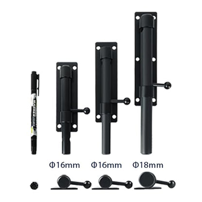 Alise 8inch Barrel Bolt Latch, Slide Bolt Latch, Heavy Duty Solid SUS304 Stainless Steel Slide Lock for Wooden Fence,Barn Door,Interior or Outdoor Door.Matte Black | SUS304 Stainless Steel Padlock-Style Slide Bolt Latch,Security Gate Latch for Wooden Fenc