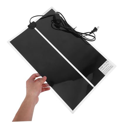 Sosoport 3pcs Reptile Heat Mat with Temperature Controller for Snake Tank Portable Heating Pad Electric Heat Mat for Lizards Reptile Terrarium
