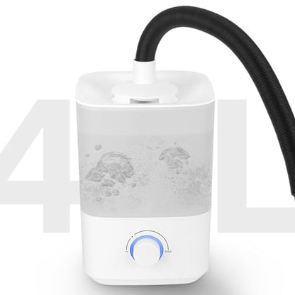 Reptile Humidifier Misting System with Large 4L Top Fill Water Tank Adjustable Fog Volume and Quiet Suitable for Home Amphibian Plants, Knob Type