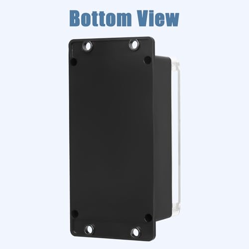 Project Box IP65 Waterproof ABS Plastic Electrical Junction Box with Clear Cover Enclosure with Fixed Ear, Black 6.2"x 3.5"x 2.5"(158x90x64mm)(Pack of 1) - color: 1 pack, size: 6.2"x 3.5"x 2.5"