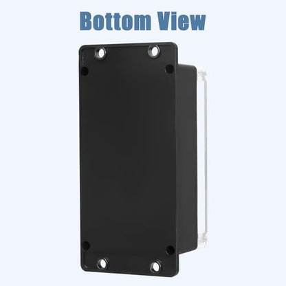 Project Box IP65 Waterproof ABS Plastic Electrical Junction Box with Clear Cover Enclosure with Fixed Ear, Black 6.2"x 3.5"x 2.5"(158x90x64mm)(Pack of 1) - color: 1 pack, size: 6.2"x 3.5"x 2.5"
