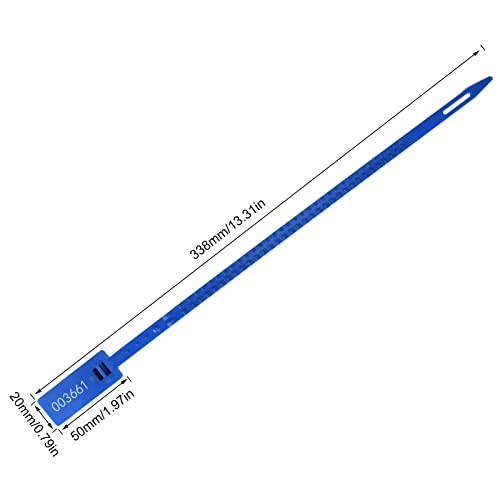 Heavy Duty Plastic Security Seals with Self-Locking, Tamper Evident Design - Blue, 1000 PCS (13.2" x 337 mm) - color: Blue, size: 1000 PCS