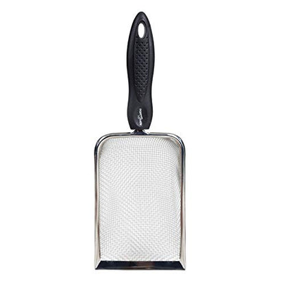 REPTI ZOO Reptile Sand Stainless Steel Fine Mesh Reptile Substrate Metal Sand Shovel Terrarium Substrate Long-Lasting Litter Cleaner Corner Scoop