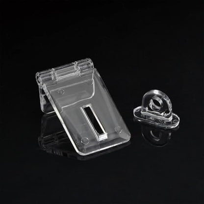 SEIWIEI Mini Hinge Hasp Acrylic Lock Clear Hinge Hasp Transparent Lock Latch Hasp Lock Easy to Use for Doors, Cabinets, Windows(6 Pcs) - size: 6 Pieces